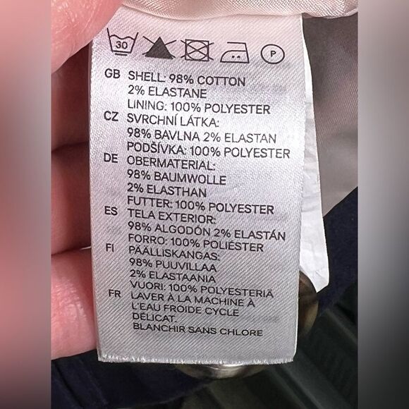 H& M double breasted pea coat ๐ navy blue ๐ double breasted ๐ size 2 - Picture 6 of 10